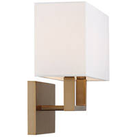 Burnished Brass / White 2 Light Vanity Wall Light V185