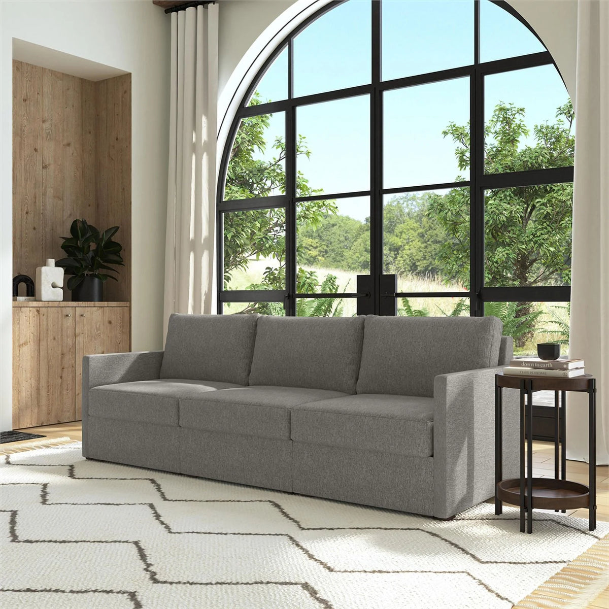 Sofa with Narrow Track Arms V8836