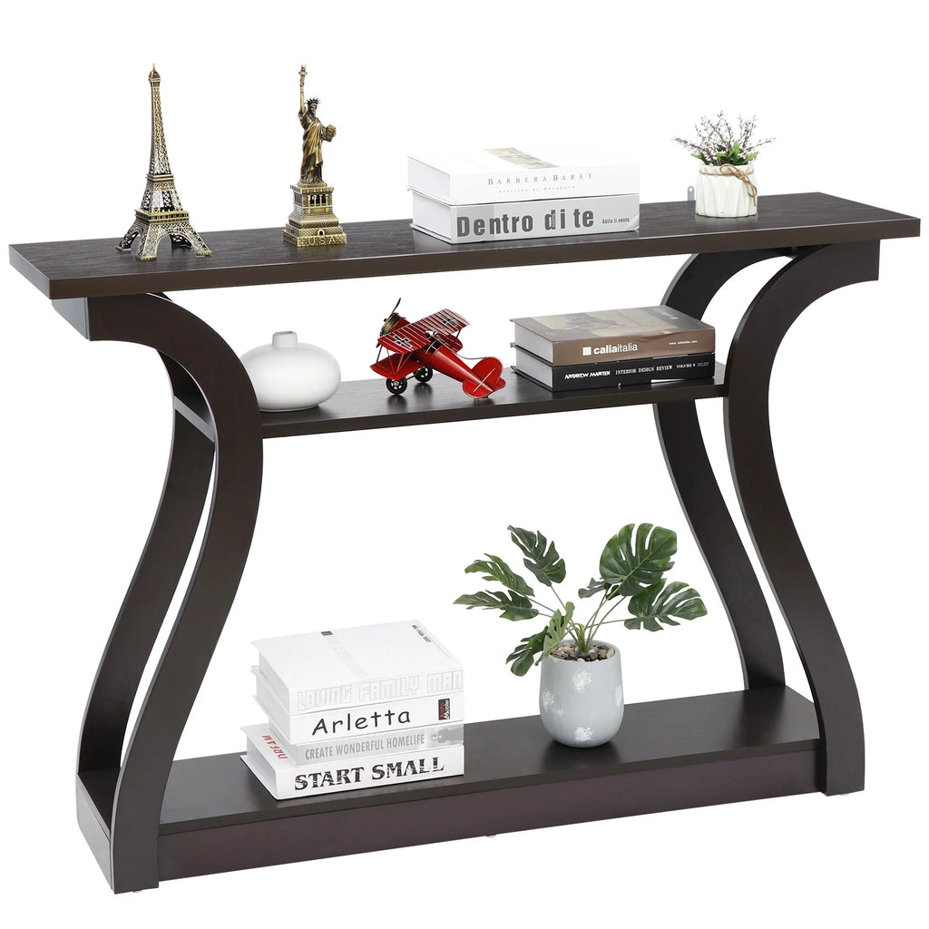 Brown Narrow Console Sofa Table V1804