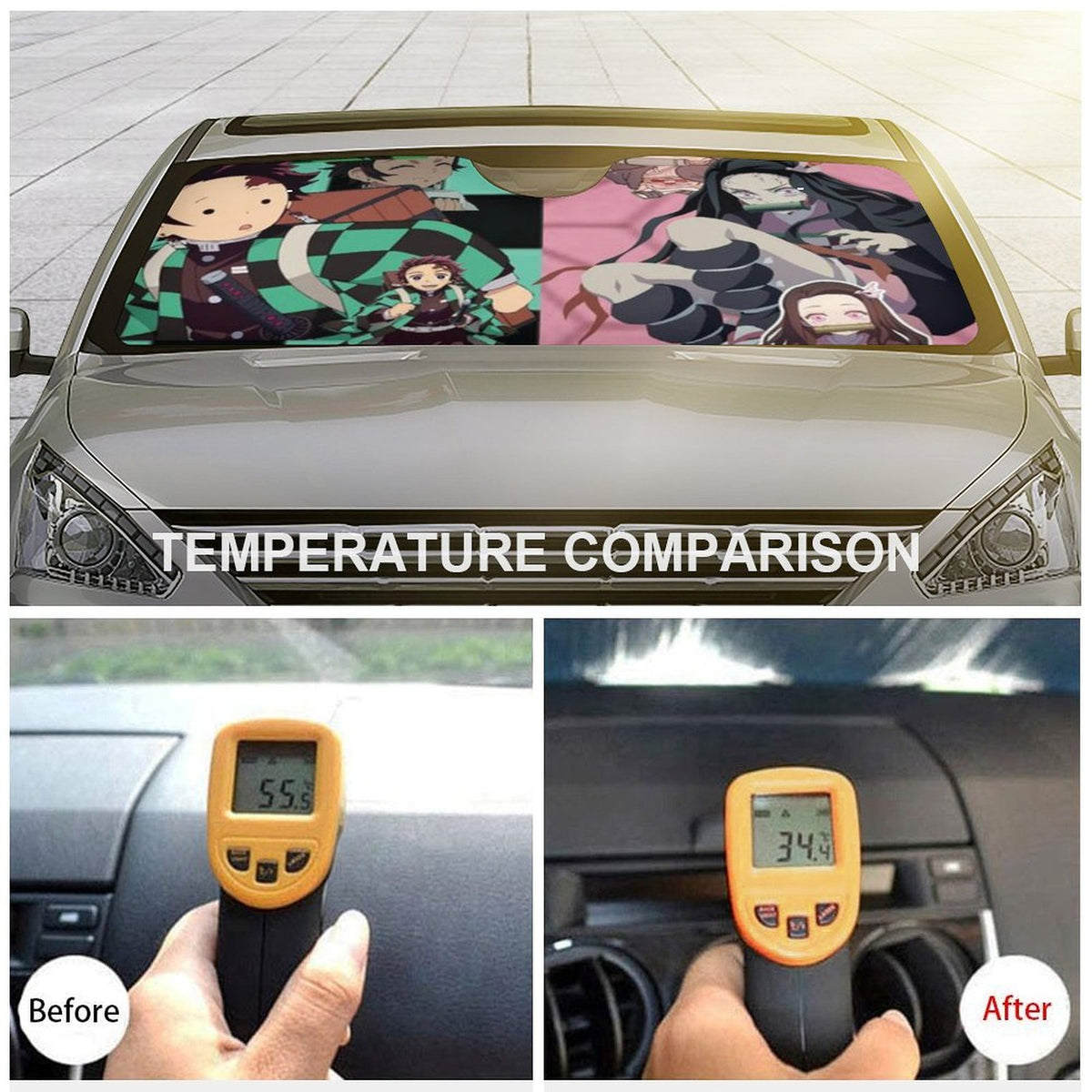 Foldable Reflective Car Windshield Sunshade K4008