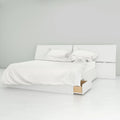 White Storage Bed with Headboard D638956