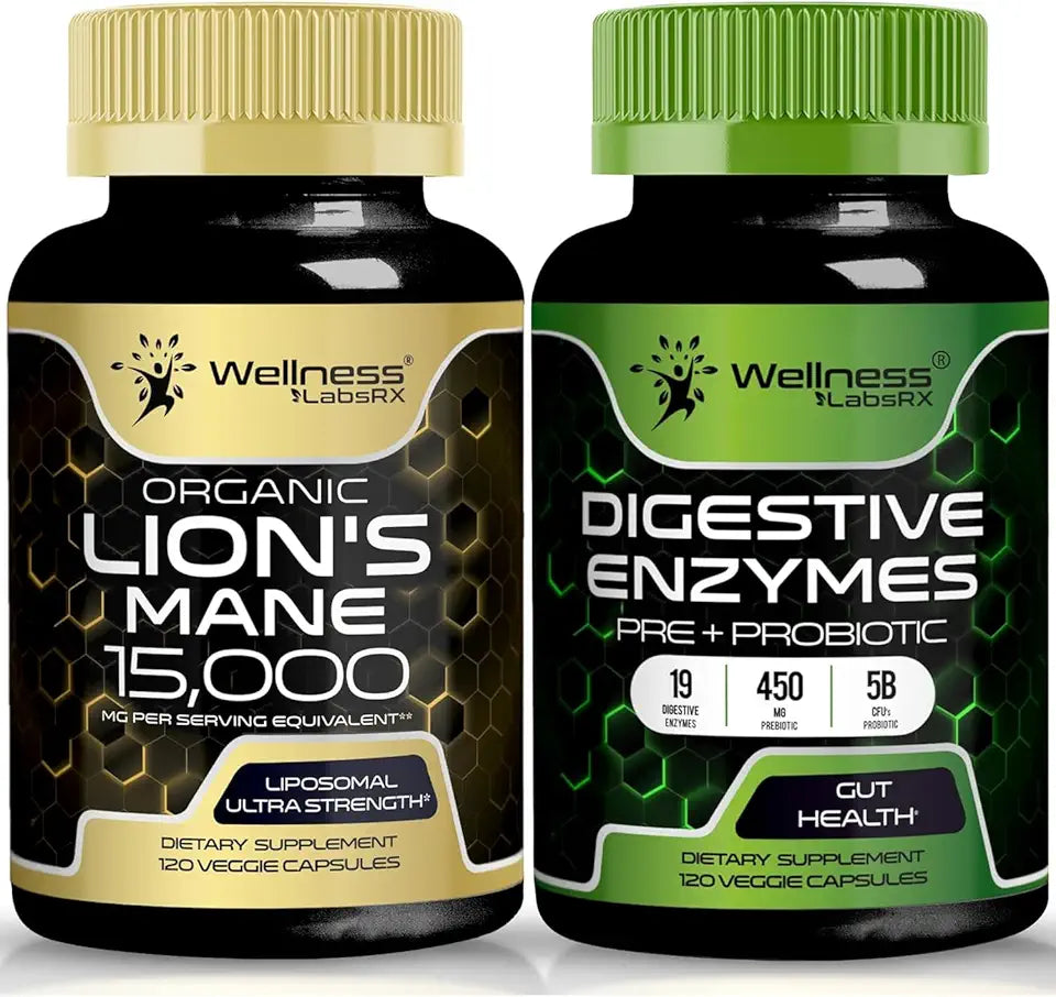 Lions Mane Digestive Enzymes Capsules L38905