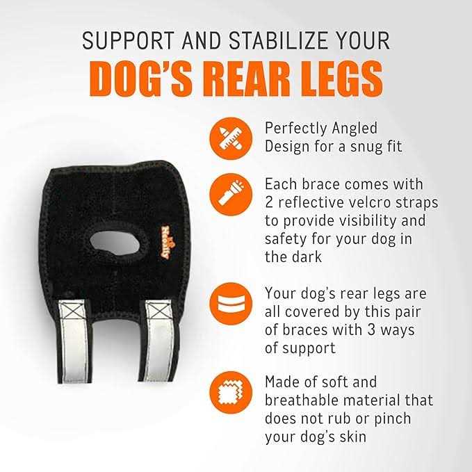 3-in-1 Short Rear Leg Support Small Dog Splint Braces Z324818