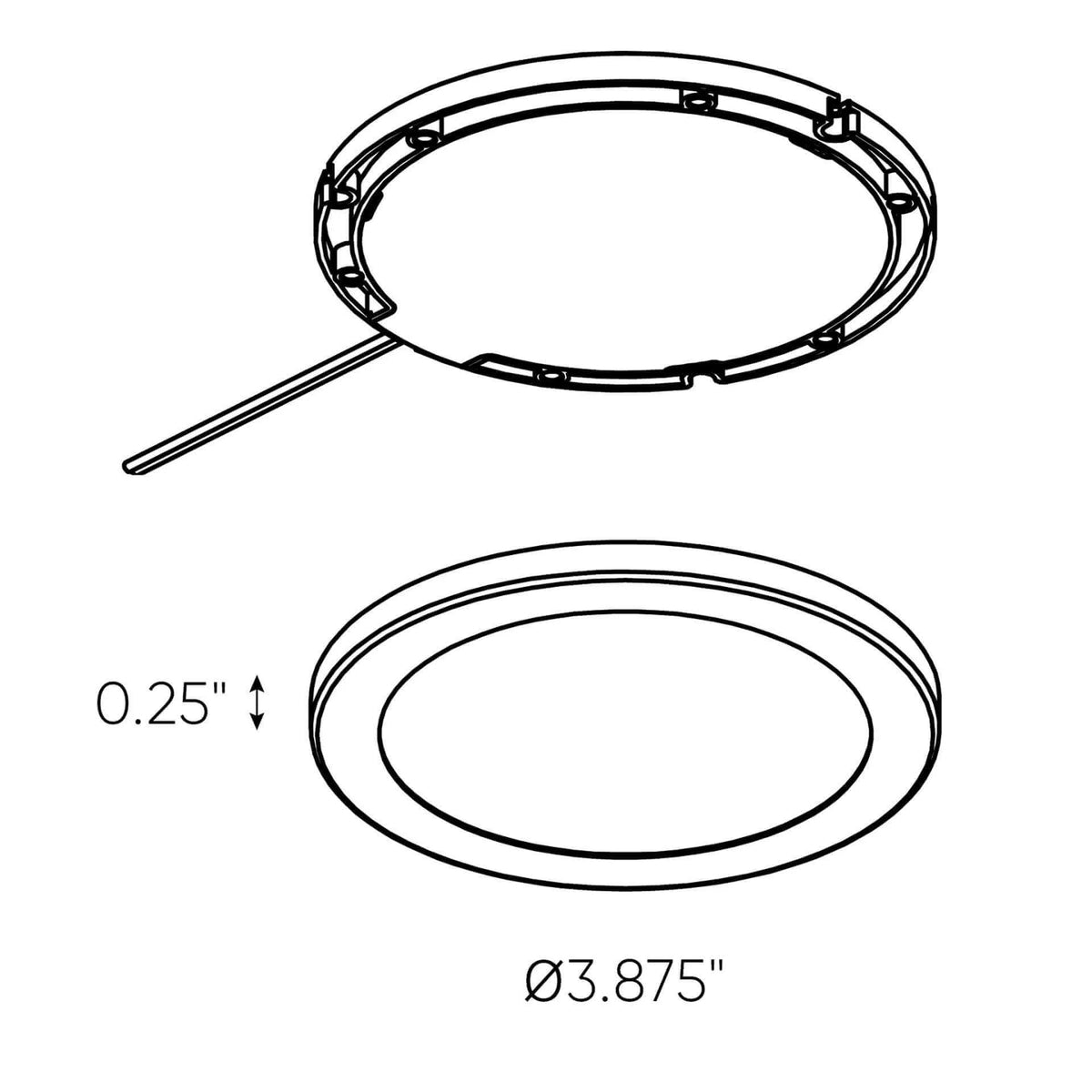White Square Puck Light Kit/3 G56142