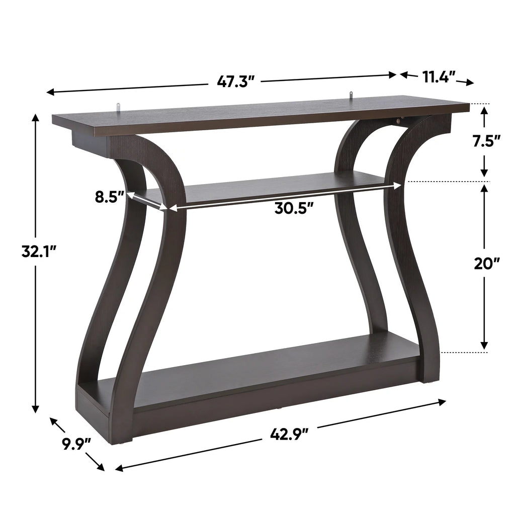 Brown Narrow Console Sofa Table V1804