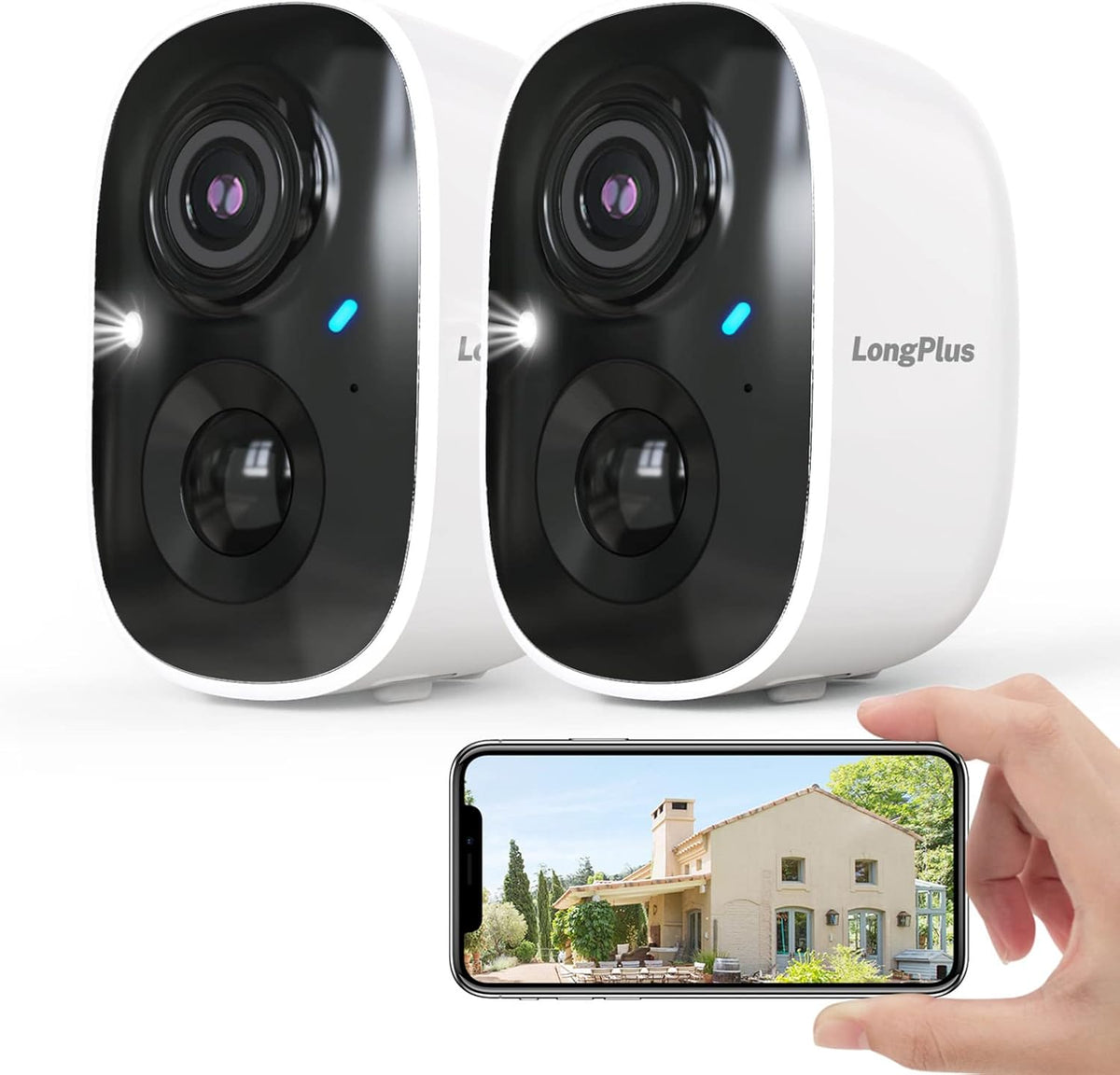 White Wireless Outdoor Security Camera with Night Vision U11518