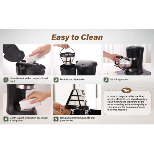10 Cup Coffee Maker with Washable Permanent Filter T769
