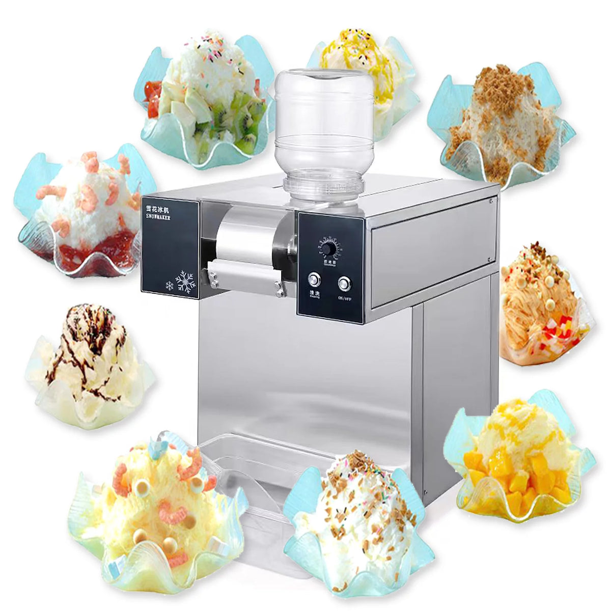 Commercial Snow Flake Ice Shaver 180kgs/Day Water Cooling K93149