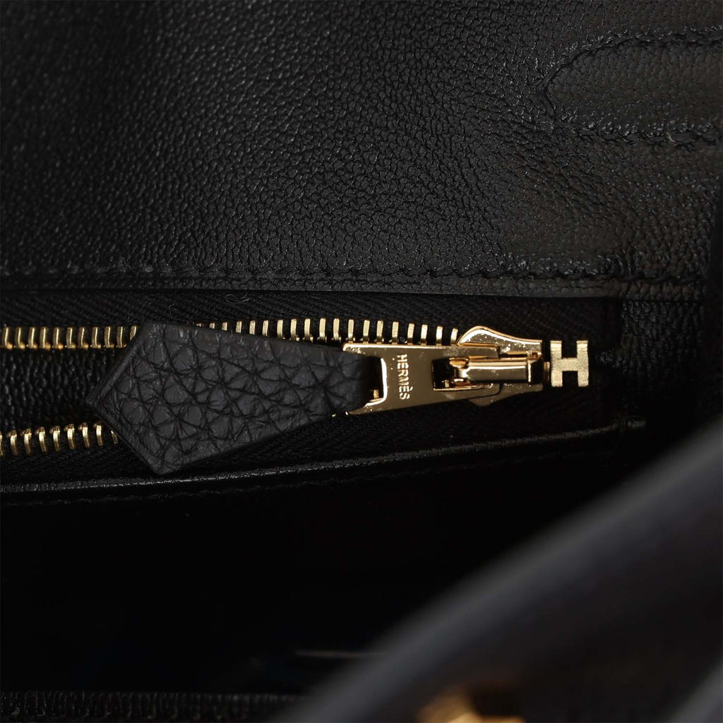 Black Leather Handbag J4200