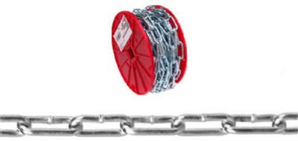 Straight Link Coil Chain 50' Electro-Galvanized E8818