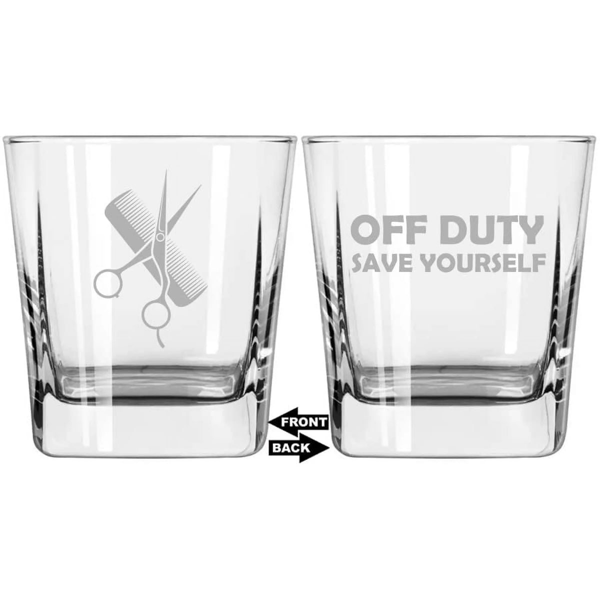 12 oz Square Base Rocks Whiskey Double Old Fashioned Glass W803252