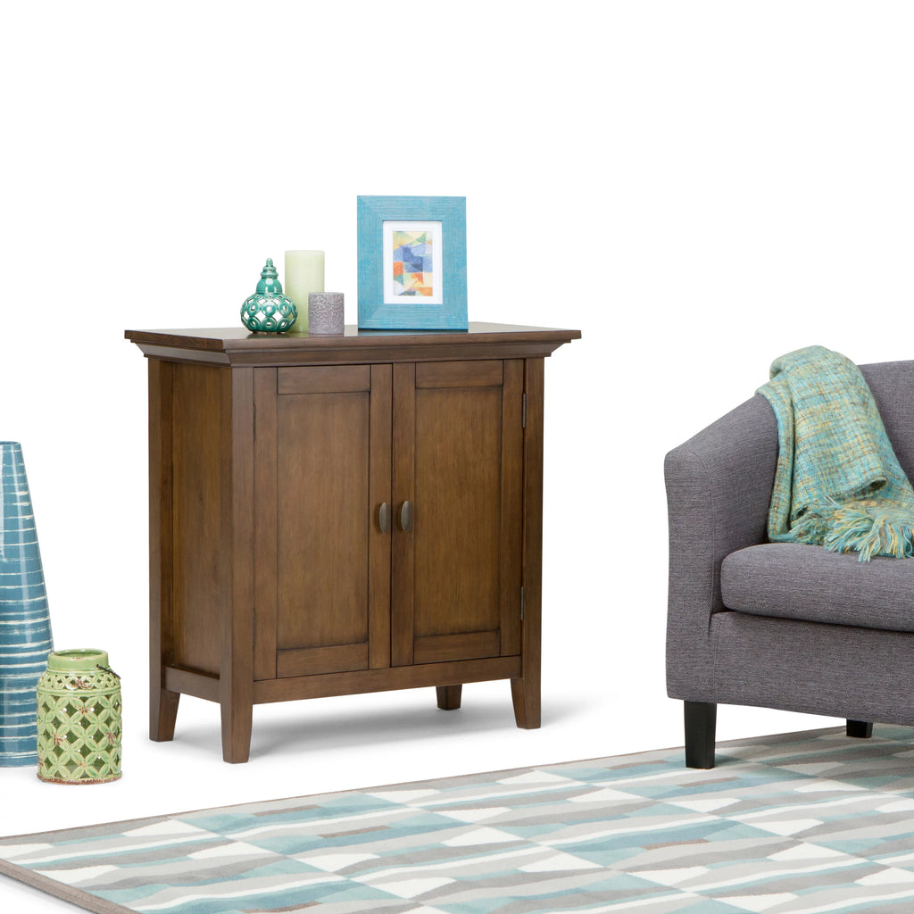32 inch Wide Transitional Low Storage Cabinet in Rustic Natural Aged Brown H957136
