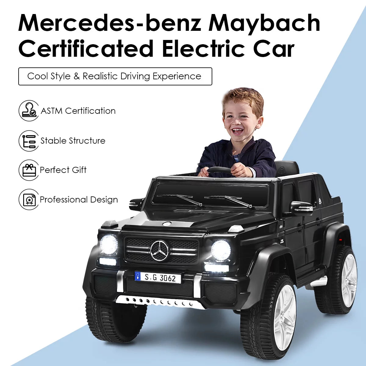 12V Kids Ride On Car with Trunk Pink P3191