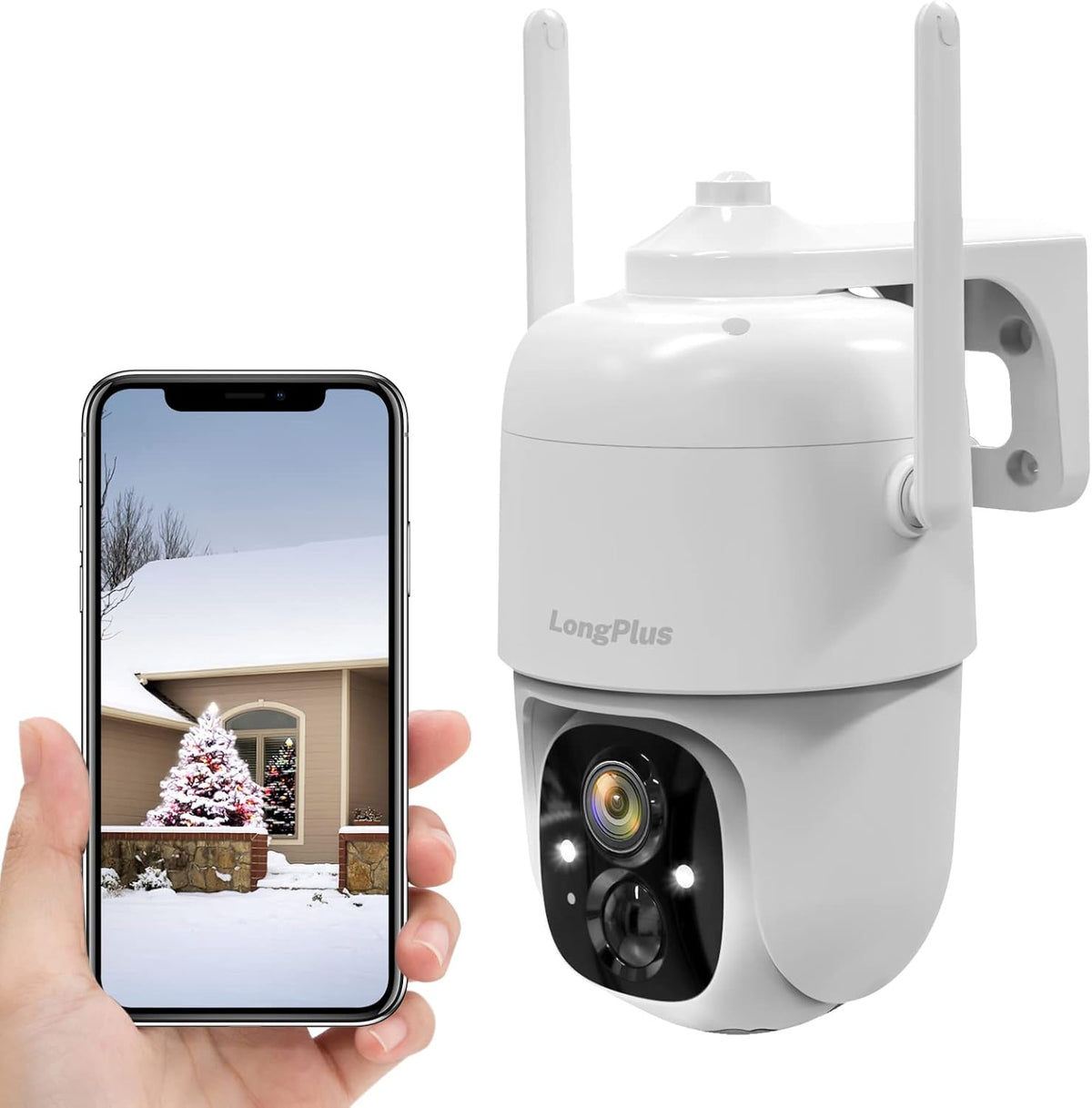 White Wireless Outdoor Security Camera with Night Vision U11518