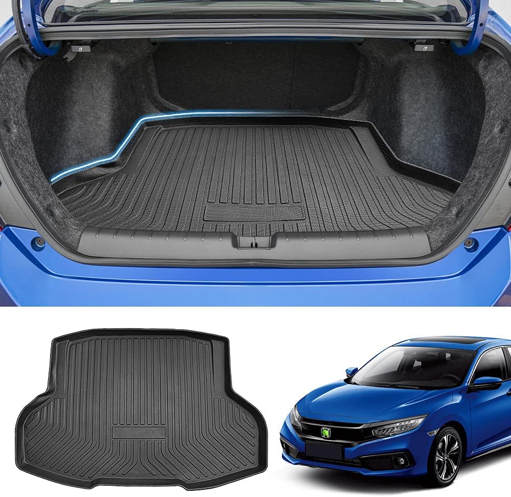 Trunk Mat Honda Civic Sedan 2016-2021 All Weather TPO Rear Cargo Liner Pack of 2 I9972