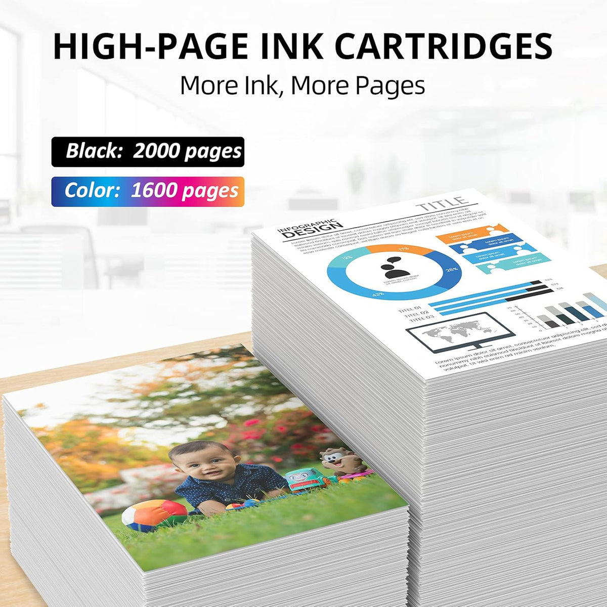 Compatible HP 952xl Ink Cartridges Combo Pack, 1 Black 1 Cyan 1 Magenta 1 Yellow, Pack of 2 G8318