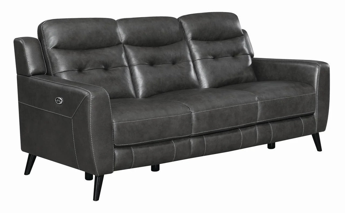 Charcoal Upholstered Power Sofa S215805