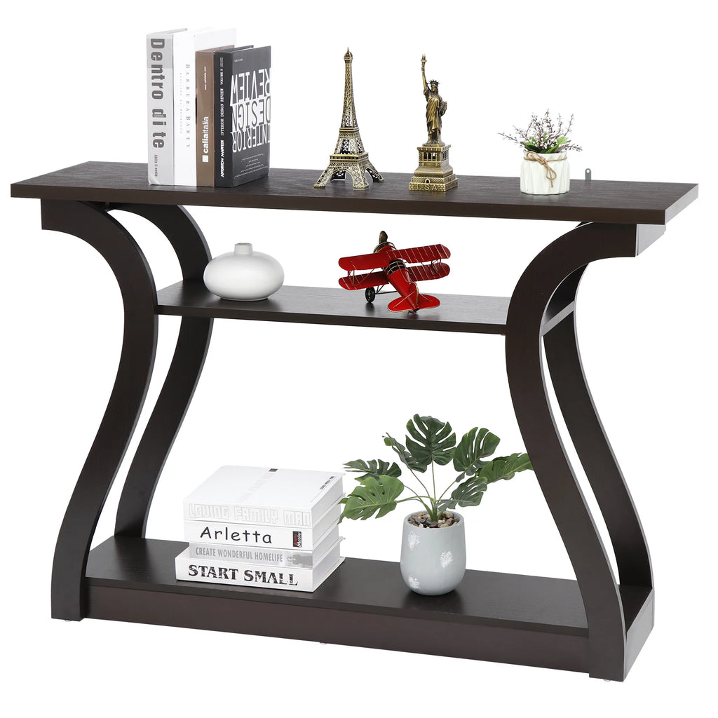 Brown Narrow Console Sofa Table V1804