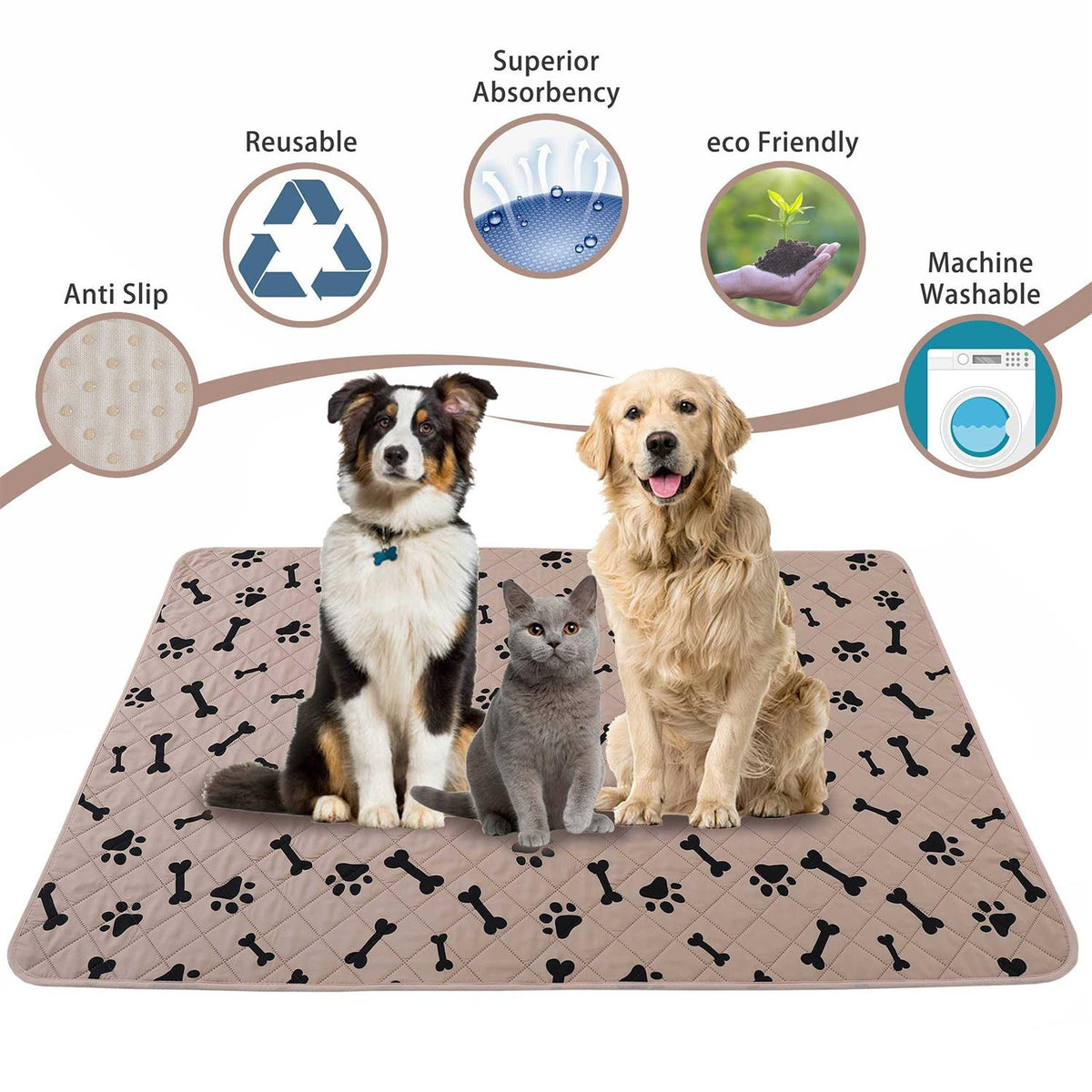 Dog Crate Pee Pads Non-Slip I765047