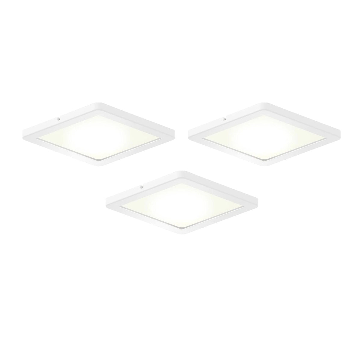 White Square Puck Light Kit/3 G56142